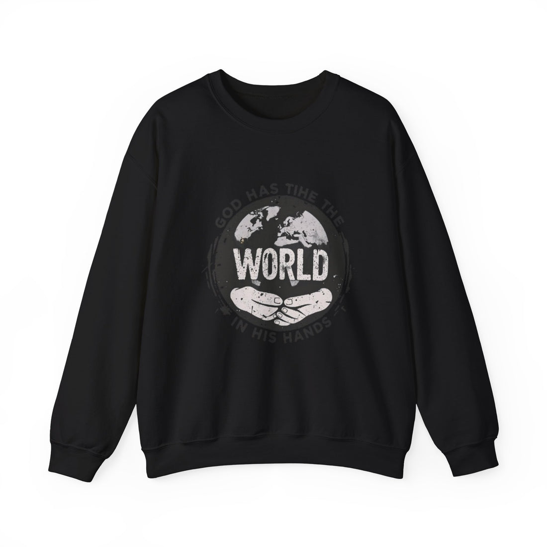 Religious Sweatshirt - God has the world in his hands